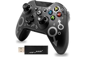 SEHAWEI Wireless Controller per Xbox One,2.4GHz Controller Senza Fili,Bluetooth Giochi Gamepad Compatibile con Xbox One/Xbox One S/Xbox One X/Xbox Series X/PS3/PC(Nero)