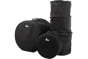 Set de Housses de Batterie XDrum Studio, Tailles Studio : 20", 14", 12", 10" et 14,5" (imperméable, rembourrage intérieur, poignées robustes)