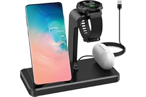 Aimtel Stojak na ładowarkę kompatybilny z Garmin Venu Sq, Forerunner 745, Vivoactive 3, 3 Music, 4, Fenix 7S 42 mm, 7 47 mm, 7 x 51 mm, 5, 6, 6S, 6X, Epix Gen 2, ładowarka 3 w 1, bezprzewodowa stacja