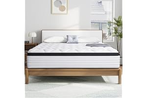 Anlowo Double Mattress, 22cm Memory Foam Pocketed Coil Mattress, Hybrid Mattress with Breathable Foam and Motion Isolation Individually Encased Coils, High Comfort Mattress(135×190×22cm)