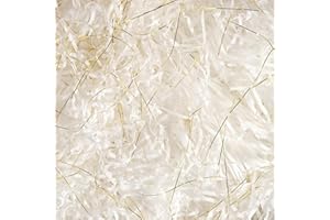 RJFUJP 220g White and Gold Shredded Tissue Paper, shredded tissue paper for gift boxes, Ideal Hamper Filling and Stuffing Suitable for Easter Grass, Birthday Gift Decorations, DIY Gift Packaging