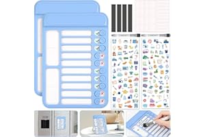 Audab Trocken abwischbare Aufgabendiagramm für Kinder, magnetische Checklistentafel, My Chores Slider Chart to Do Liste, Routine-Belohnungsdiagramm, Aufgaben-Tracker für Zuhause, Kühlschrank, Wand,