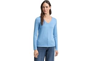 Tom Tailor Damen 1016350 Basic Strickpullover aus Bio-Baumwolle (1er Pack)