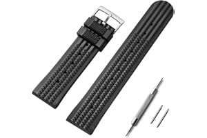 ADDIESDIVE Silikonowy pasek do zegarka dla mężczyzn, 20 mm, 22 mm, z gumy, szybkie odblokowanie, czarny, niebieski, pomarańczowy