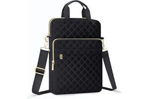 MicaYoung Laptop Tablet Chromebook Sleeve Carrying Case Shoulder Bag for 14 inch MacBook Pro M4 M3 M2 M1/13.6 inch MacBook air M4 M3 M2/13 inch iPad Pro M4 Air M3/12.9 inch iPad with keyboard, Black