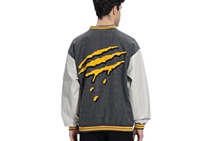 HVECZIXP Chaqueta de Beisbol Hombre Abrigo Baseball Americano, Chaqueta Universitaria Unisex para la Calle con Bordados