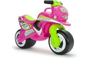 Correpasillos para Niños 1 Año 2 Años 3 Años Tundra Tornado Rosa - Moto Correpasillos para Bebé - Moto Juguete de Equilibrio para Niño y Niña - Ruedas Anchas + Ergonómica + Transporte Fácil - INJUSA