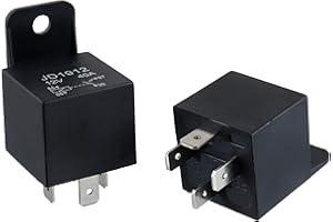 EPLZON JD1912 Relais 4 Broches 40A 12V SPST Voiture Camion Van Moto Bateau Relais (Lot de 2 pcs)