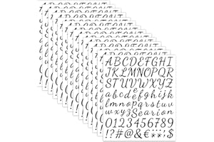 LOREC 14 Sheets 1176 Pieces Self Adhesive Vinyl Letter Stickers for Scrapbooking Alphabet Number Stickers Small Vinyl Letters Numbers Kit for DIY Art Craft, Scrapbook, Greeting Cards, Envelope