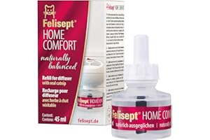 Felisept Home Comfort Ricarica 45 ml - Con erba gatta naturale senza feromoni gatto - Sedativi per gatti- Riduce Il Comportamento Indesiderato, Lo Stress E L'Irrequietezza In Casa -Tranquillanti gatto