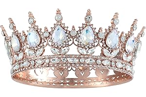 FESELRY Diadème de mariage en cristal avec strass - Diadème de princesse pour anniversaire - Cristal et strass - Alliage métallique - Strass - Pour femme