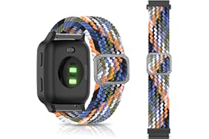 SeNool Bransoletka kompatybilna z Garmin Venu Sq 2 / Venu Sq 2 Music Edition / Venu Sq, 20 mm, pleciony, elastyczny, nylonowy pasek do zegarka Garmin Venu 2 Plus/Venu