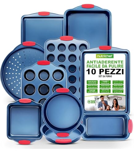 Set 2 Teglie Da Forno Piccole In Acciaio Al Carbonio | 20,8 Cm | Antiaderenti Per Mini Forni E Tostapane