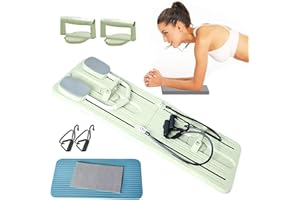 JDKJAG Upgraded Pilates Reformer Machine for Home 2025, Foldable Pilates Reformer Full Body Fitness Board, Multifunctional Abdominal Board, Ab Roller Board Workout Trainer