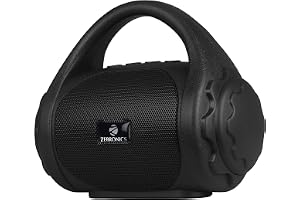 Zebronics ZEB-COUNTY 3W Wireless Bluetooth Portable Speaker With Supporting Carry Handle, USB, SD Card, AUX, FM & Call Function. (Black)