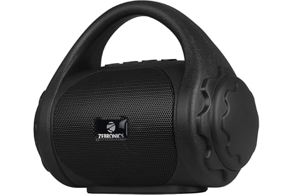 Zebronics ZEB-COUNTY 3W Wireless Bluetooth Portable Speaker With Supporting Carry Handle, USB, SD Card, AUX, FM & Call Function. (Black)