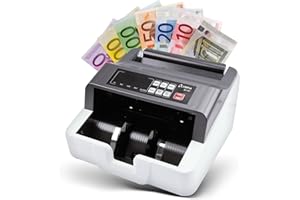 Olympia NC 451 - Máquina para contar dinero y comprobador de billetes falsos para todos los billetes | Sensores UV MG | 1000 billetes/min | función de adición, pantalla LED, contador de billetes |
