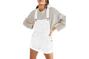 ticticlily Salopette Donna Jeans Corta Estiva Pantaloncini Monopezzi Tutine senza Manica con Bretelle Regolabili Jumpsuit Overall Denim Tute Casuale Elegante Romper Pantalone Lavato Tutina Monopezzo