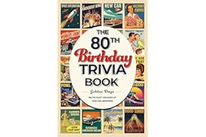 The 80th Birthday Trivia Book: 300 Fun Large-Print Trivia Questions and Journaling Prompts: A Perfect Gift for Seniors to Spark Laughter and Keep Minds Sharp