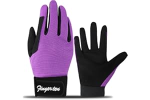 AXKAL Gants Cheval Enfant Enfants Garçons Filles Equitation Paire Jeunes Equestre Extérieur Mitts Confortable Durable 5-13 Ans