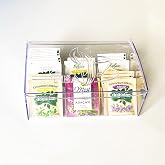 Evonox 6 B&ouml;lmeli Şeffaf Poşet &Ccedil;ay Kutusu, Akrilik Şeffaf Poşet &Ccedil;ay Kutusu, Evonox 6 B&ouml;lmeli Kapaklı Paket &Ccedil;ay Kutusu, Akrilik