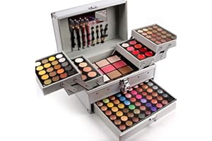 PhantomSky 132 Colori Ombretto Palette di Trucco Cosmetico Set con Polvere Sopracciglia, Ombretto e Polvere pressata - Perfetto per l'uso professionale e quotidiano