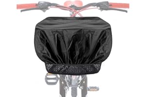 COSYSPARKS Housse de Pluie pour paniers de vélo, Pack 2 Housse Panier Vélo Imperméable Housse Pluie avec Housse siège vélo Noir étanche pour Panier vélo