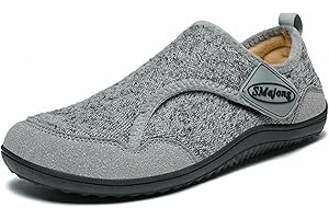 SMajong Zapatillas de Estar en Casa Hombre Invierno Mujer Pantuflas Antideslizantes Zapatos Cálido Cómodo de Planos Gr.36-46