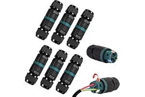 VIVIBEL Caja de conexiones de conector de cable Exterior 3 Polos, conector de cable de 2 vías impermeable IP68, manguito de conexión de cable subterráneo para diámetro de cable de Ø5-12 mm (6 pack)