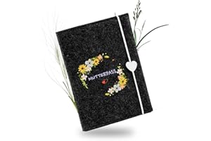 CHARINOR Mutterpasshülle, Mutterpass Hülle, Mutterpasshüllen aus filz für Deutschland Mutterpass (Mutterpass1-Anthrazit)