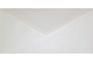 Netuno 100 buste lettere crema perlato formato DL 220x 110 mm 120g Aster Metallic Cream buste DL americane buste perlate colorate lunghe carta perlescente per biglietti partecipazioni inviti
