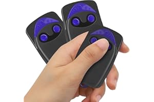 LUIRSAY Set di 3 telecomandi per cancello, telecomando per cancello automatico Flo2r-s, trasmettitore di telecomando canali 433.92MHz 2 tasti(include 3 batterie aggiuntive)