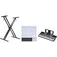 YAMAHA PSR-I500 61-Keys Keyboard & Adaptor with Padded Bag + Piano Stand & Piano Key Note Stickers