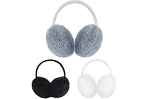 RDecoX Ear Muffs Fluffy Ear Warmer Plush Thermal Furry Ear Covers Windproof Soft Headband Sequin Winter Headwear Outdoor Sports Earflaps Ski Cycling & Running Ideal for Boys Girls & Womens