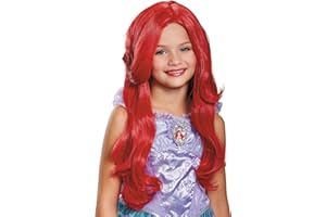 DISGUISE Disney Oficial - Peluca Ariel Sirenita Niña Deluxe, Disfraz Ariel Niña, Peluca Ariel Niña, Peluca Sirenita Niña, Peluca Sirena Niña, Disfraz Carnaval Niña Tallas Unica