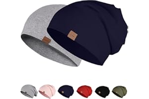 YANIKY Berretto da uomo e donna, in cotone, sottile e leggero, morbido chemo, antivento, in jersey, per tutte le stagioni