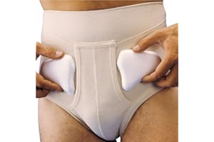 MANIFATTURA BERNINA Derby 65134P - Bandage herniaire homme Slip hernie inguinale en Tissu Mono-extensif renforcée avec 2 pelotes compressives amovibles