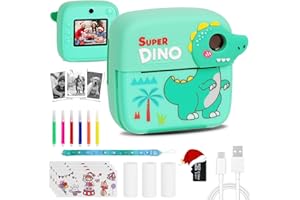 POPULIKE Kids Camera Instant Print, 1080P 2.4'' Instant Camera for Kids with 32G Card & Print Photo Paper, Kids Digital Toy Christmas Birthday Gifts Kids Toys for 3-12 Years Old