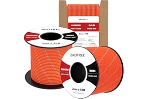 Brotree Paracorde 2mm Corde Parachute 3 Brins en Nylon Corde pour L'extérieur et Le Bricolage (30M, 50M)
