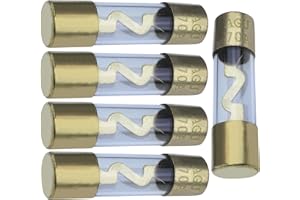 AERZETIX - C53608 - Set di 5 fusibili AGU 70A - in vetro - 10x38mm