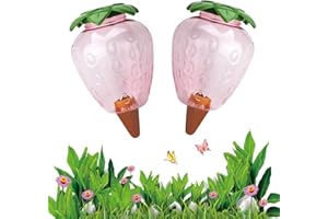 Yuqilin 2 Piezas Riego Automatico, Transparente Riego Automatico Macetas, Globos de Riego de Plantas, Reutilizable Regador Automatico Plantas, para Jardín BonsáIs y Flores (Rosa)
