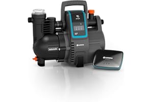 Kit Gardena Smart Pressure Pump: Pompa a Pressione Elettrica Comandabile da App, Incluso Smart Gateway, 5000 L/H Protezione da Sovraccarico (19106-20)