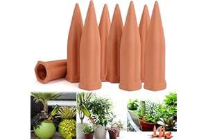 MKNZOME Bewässerungssystem, 8 Stück Automatische Wasserspender Pflanze Ollas Bewässerung Ton Bewässerungskugeln für Garten Balkon Zimmerpflanzen Blumen