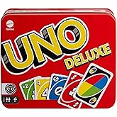 لعبة بطاقات UNO Deluxe الشهيرة من Mattel Games، المفضلة لدى العائلة، K0888