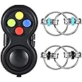 AM ANNA 3 Pieces Handheld Mini Fidget Toy Set Include Cam Fidget Controller Pad and Flippy Chain Flippy Stress Relief Toy for Teenagers Adults with ADHD ADD OCD Autism