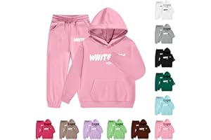 GENERIC Tracksuit Set Kids Girls - Long Sleeve Pullover Sweatshirt and jogging Bottom Outfits Sets for Girls 2 Piece Fashion Y2K Boys Activewear Back to School Jumper Activewear