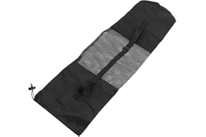 UXCELL sourcing map regulowany pasek czarny nylon joga pilates mata środkowa siatka transportowa torba