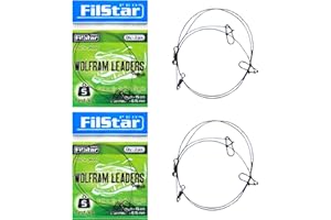 ‎PRO FILSTAR PRO FILSTAR Wolfram Vorfach Hecht Set 2 x 2 Stück - Angeln Vorfächer mit Wirbel - Spinnfischen - Fishing Leaders Sport Set - Angelset - Angelzubehör – Spinnangeln