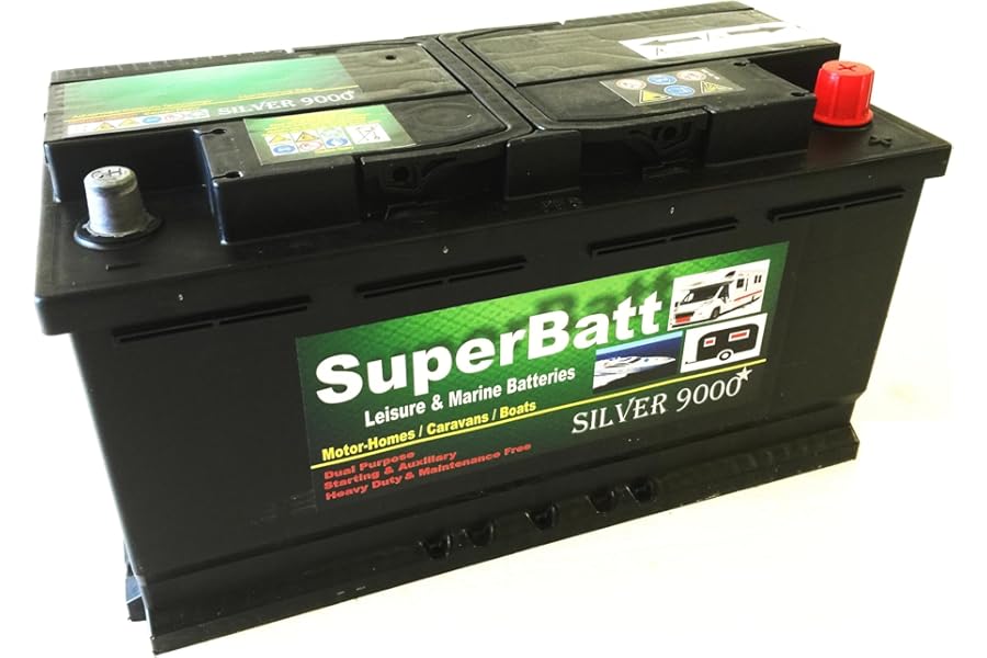 SuperBatt Deep Cycle Leisure Battery 12V 130AH (100AH 110AH 120AH) SB HL500 - Caravan Motorhome Campervan Motor Mover Marine Boat