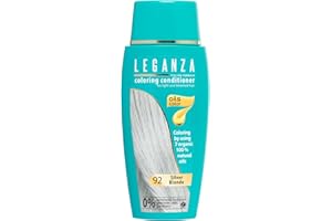 LEGANZA | Bálsamo Colorante Natural para el Cabello Color Rubio Plateado Nº 92 | Tinte Sin Amoniaco | Enriquecido con Aceites Naturales | baño de color | cubre canas | 150ML